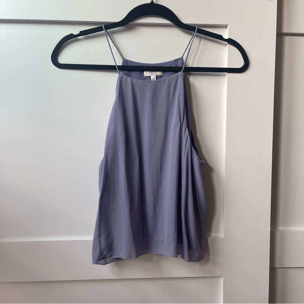 Wilfred Purple Sleeveless Camisole Crop Top
